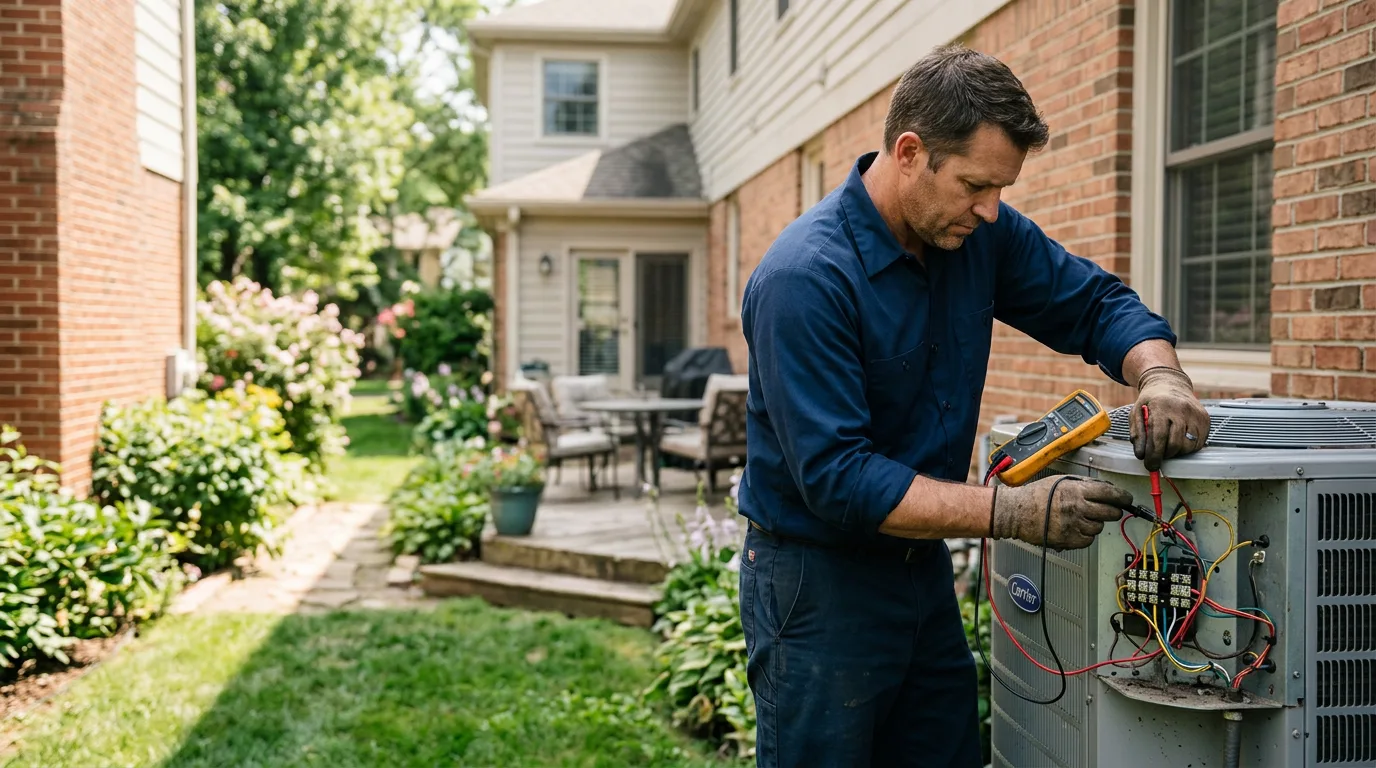 HVAC technician working near Flat Rock, OH